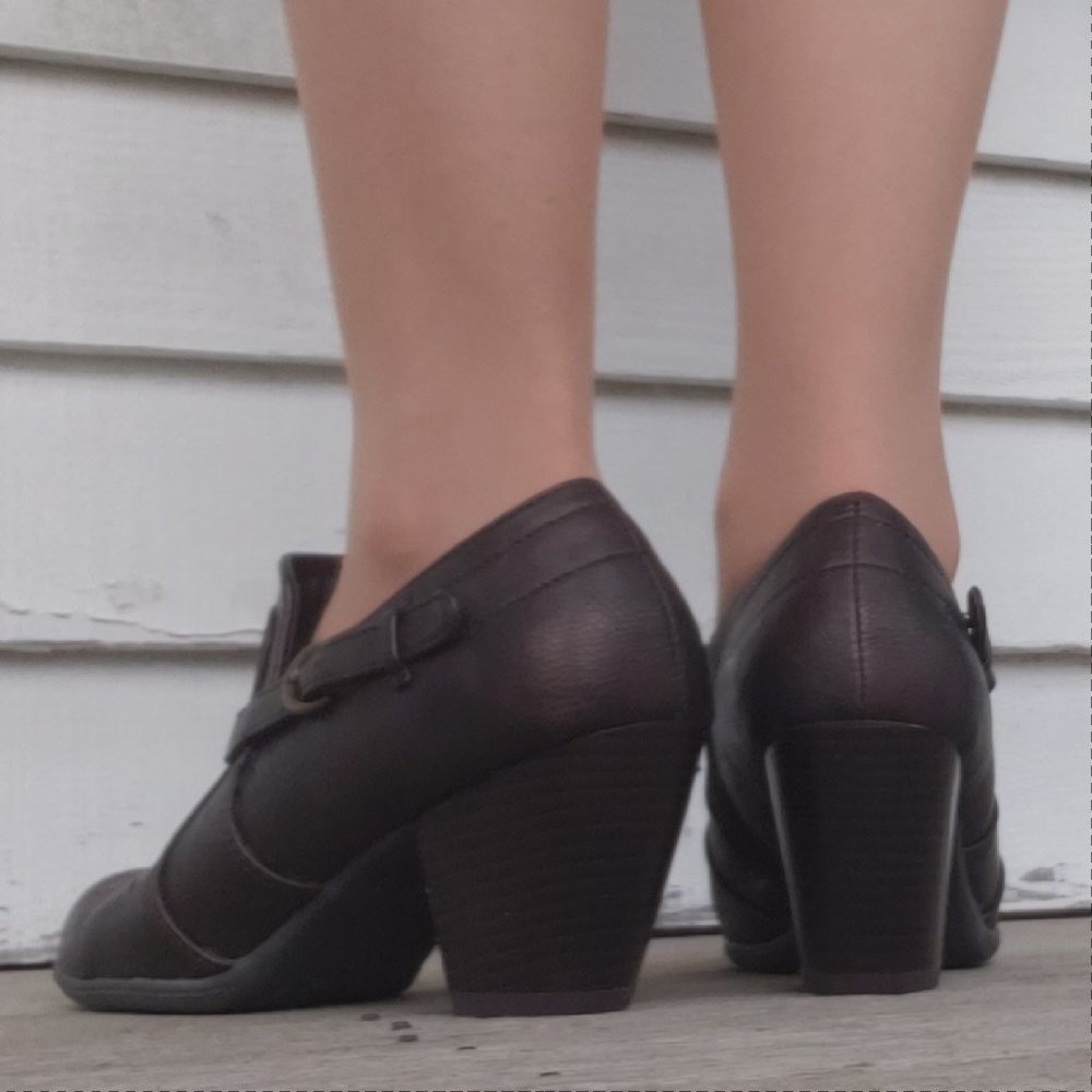 6.5m Womens Canyon River Blues Paige chuncky heel boot shoe brown bronze - Picture 6 of 11